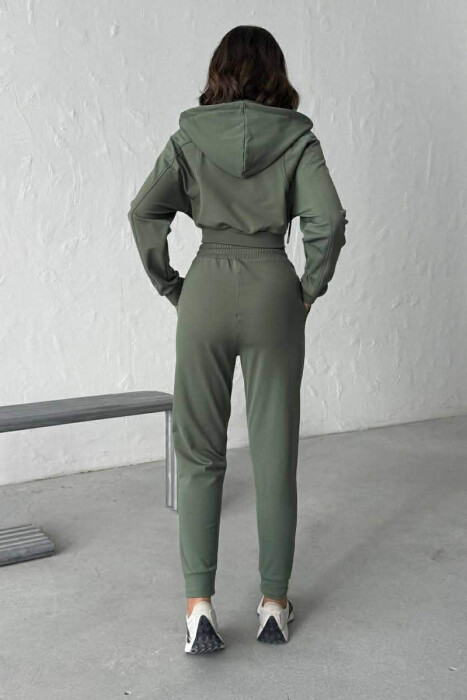 ZIPPER JACKET + SWEATPANTS WOMAN SET GREEN/JESHILE - 4