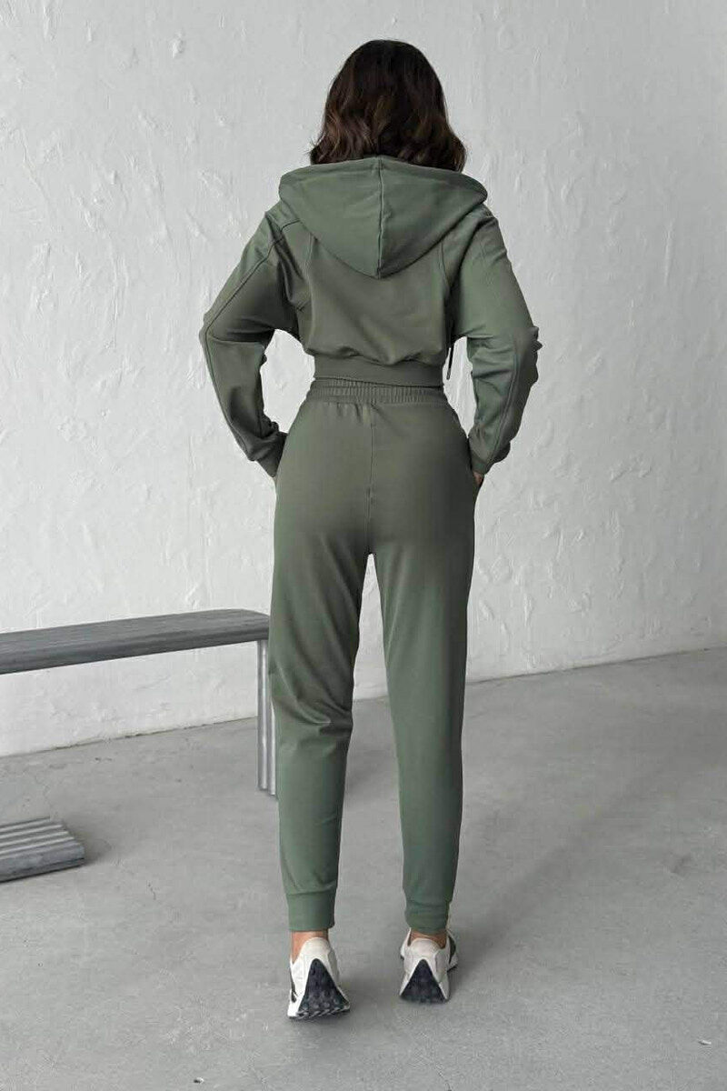 ZIPPER JACKET + SWEATPANTS WOMAN SET GREEN/JESHILE - 4