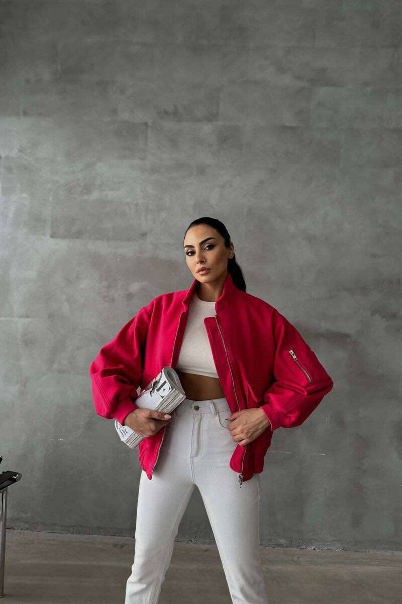 ZIPPERED WOMAN JACKET FUCHSIA/CIKLAMI - 1