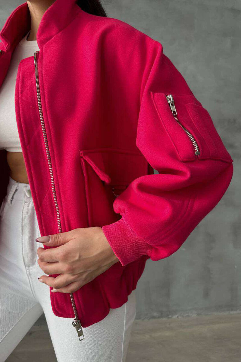 ZIPPERED WOMAN JACKET FUCHSIA/CIKLAMI - 3