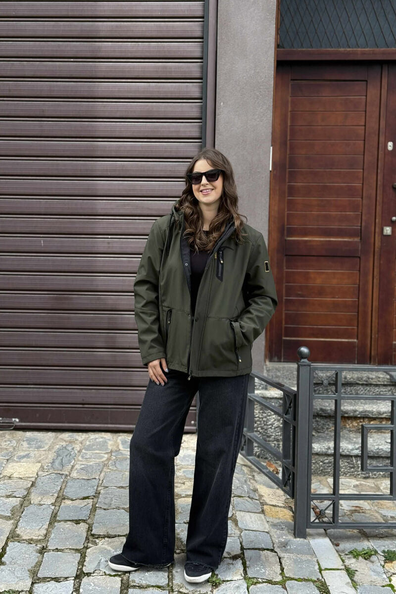 ZIPPERED WOMEN PUFFER JACKET GREEN/JESHILE - 1